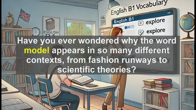 Video thumbnail for 2500 Must Know CEFR B1 Vocabulary - Understanding the Word 'Model': Meanings and Uses in English