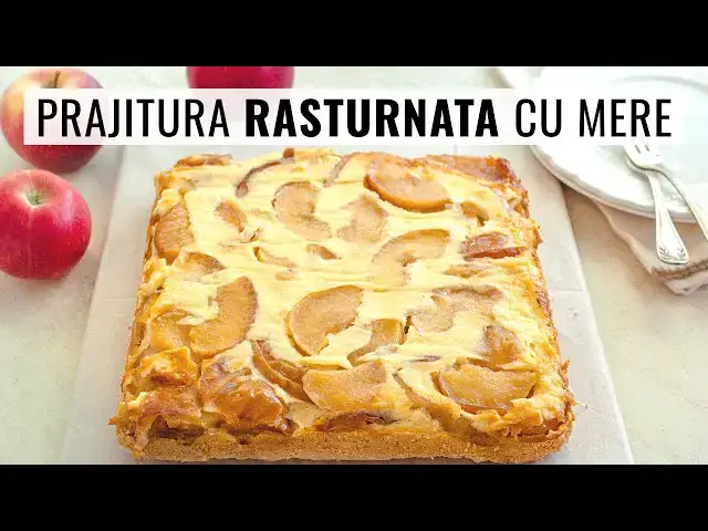 Video thumbnail for Cu cremă de smântână care îmbracă merele ca o budincă! Cea mai bună prăjitură răsturnată cu mere.