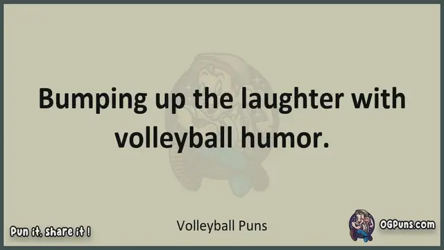 Video thumbnail for Volleyball - Jokes, Puns, Wordplays, and Laughter