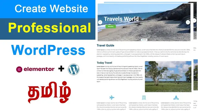 Video thumbnail for How to make a Website on Wordpress in Tamil 2023