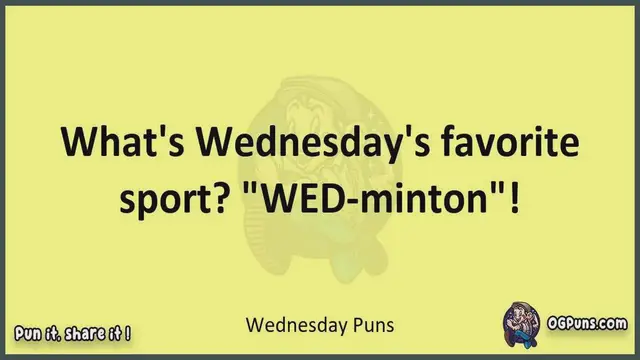 Video thumbnail for Wednesday - Jokes, Puns, Wordplays, and Laughter