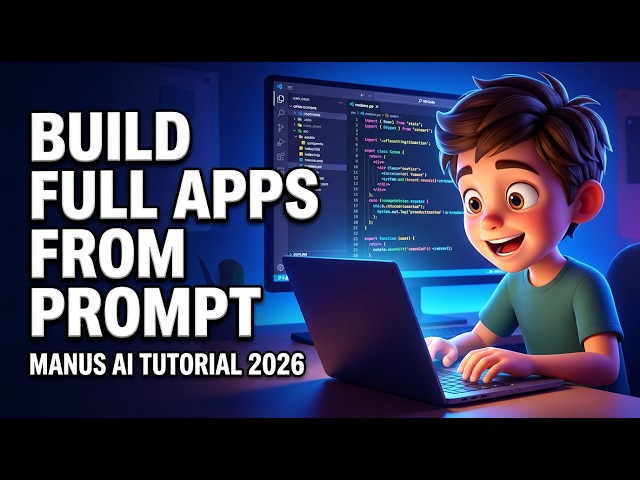 Video thumbnail for How To Use Manus AI to Build Full Stack Apps From Prompt  - Manus AI Tutorial 2026