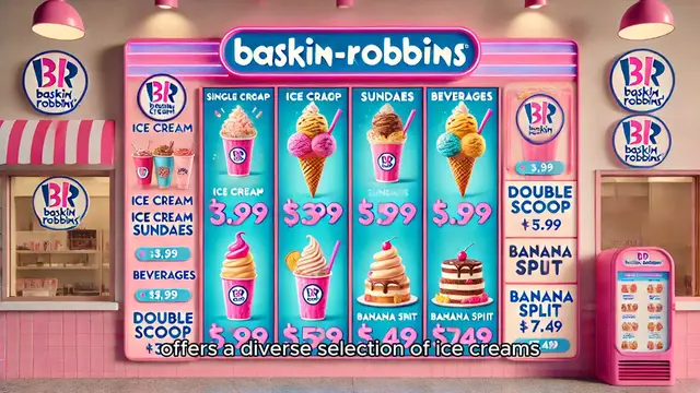 Video thumbnail for Baskin-Robbins Menu Prices