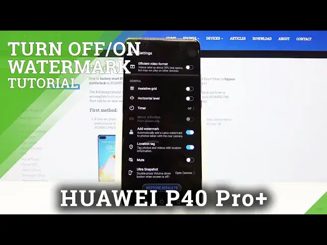 'Video thumbnail for How to Add Camera Watermark in HUAWEI P40 Pro+ - Set Up Watermark'