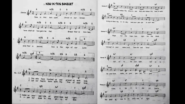 Video thumbnail for Now In This Banquet - Catholic Mass Song Sheet Music