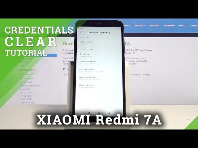 'Video thumbnail for How to Clear Credentials in XIAOMI Redmi 7A – Reset Credentials'