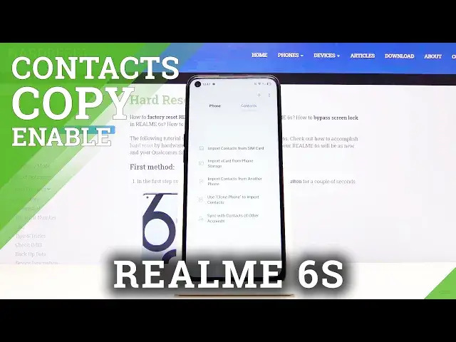 'Video thumbnail for How to Copy Contacts in REALME 6s – Relocate Contact List'
