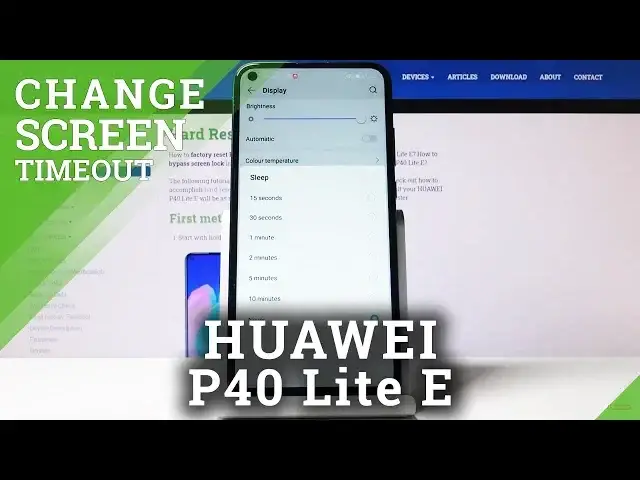 'Video thumbnail for How to Set Screen Timeout in HUAWEI P40 Lite E – Screen Sleep Time'