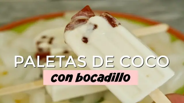 Video thumbnail for Receta de Paletas de Coco Con Bocadillo | Cómo Hacer Paletas de Coco | SyS