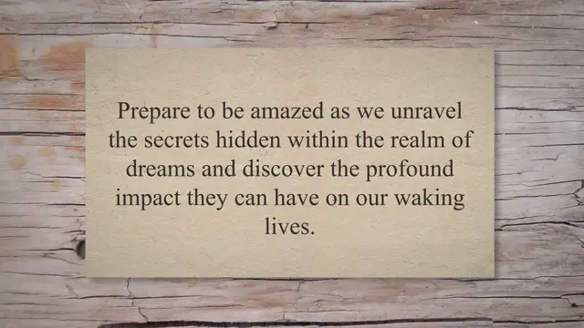 Video thumbnail for Through the Lens of Dreams: Decoding the Spiritual Significance of Dream Photography