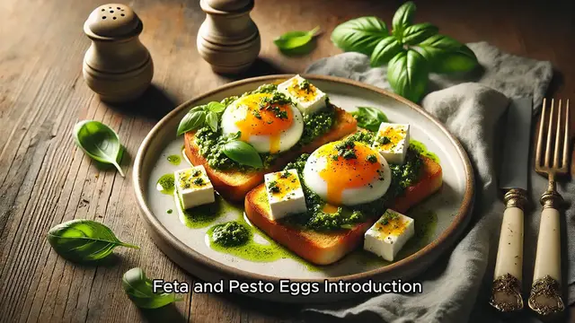 'Video thumbnail for Feta and Pesto Eggs'