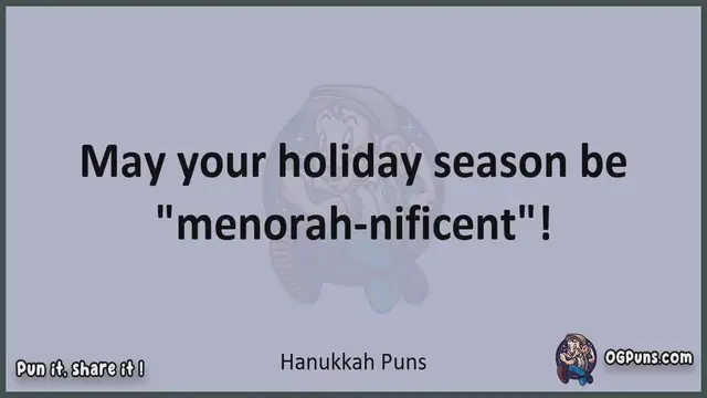 Video thumbnail for Hanukkah - Jokes, Puns, Wordplays, and Laughter