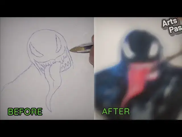 'Video thumbnail for ASMR drawing Venom  no bgm music  #art #satisfying #venom3 #asmr'