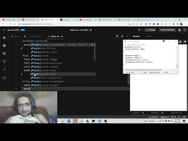 Video thumbnail for React.js Project to Build Animated Video Backgrounds With Images & Colors Using react-animated-bg