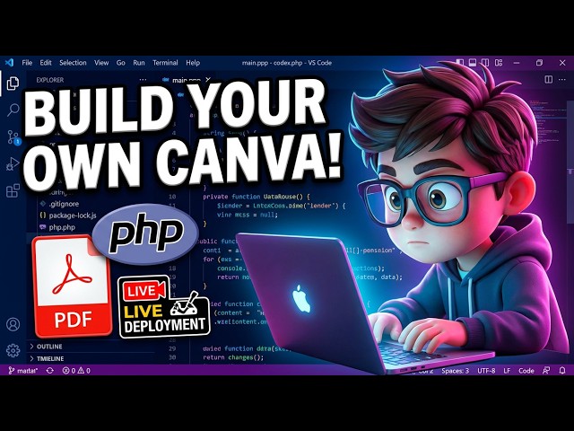 Video thumbnail for Build a PHP 8 Canva Clone PDF Editor in Browser Using HTML & Javascript + LIVE Deployment & Hosting