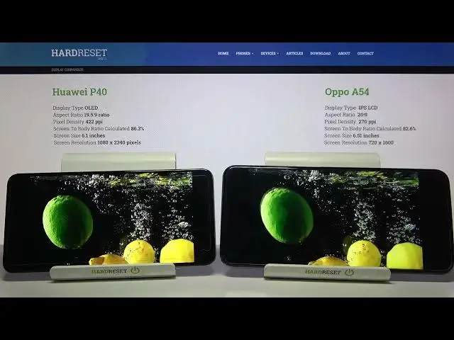 'Video thumbnail for Display Comparison between HUAWEI P40 and OPPO A54 - Screens Test'