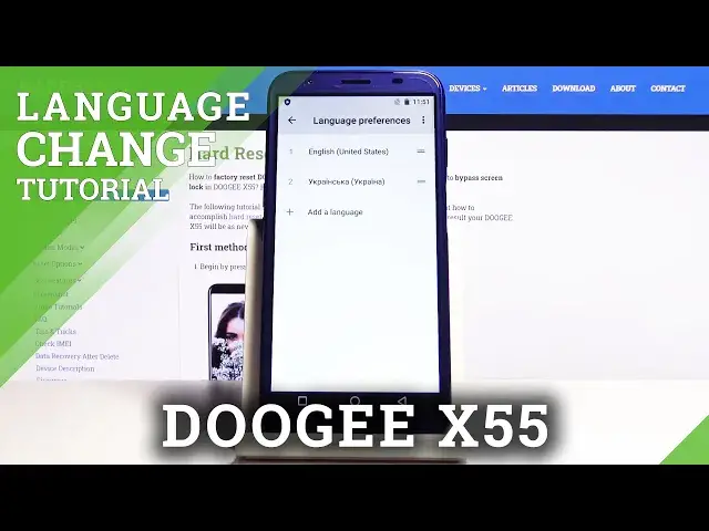 'Video thumbnail for How to Change System Language in DOOGEE X55 - Language Options'