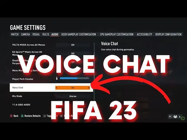 Video thumbnail for How to Enable / Disable Voice Chat in Game on FIFA 23?
