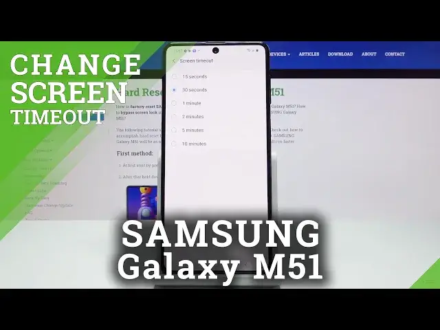 'Video thumbnail for How to Change Screen Timeout in SAMSUNG Galaxy M51 – Adjust Sleep Time'