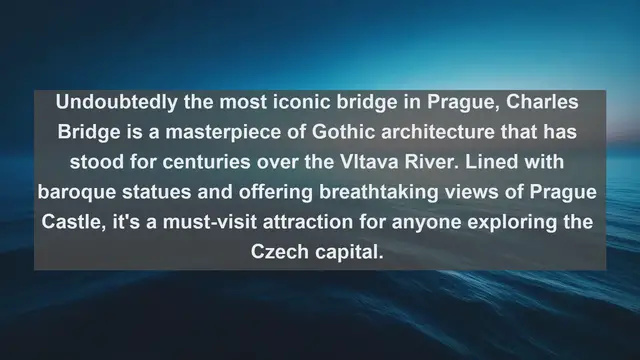 Video thumbnail for Crossing Cultures: Discover Czechia's Top 10 Iconic Bridges