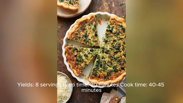 Video thumbnail for spinach quiche recipe