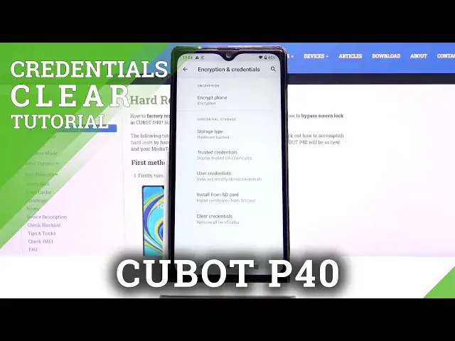 'Video thumbnail for How to Clear Credentials in CUBOT P40 – Erase Certificates'