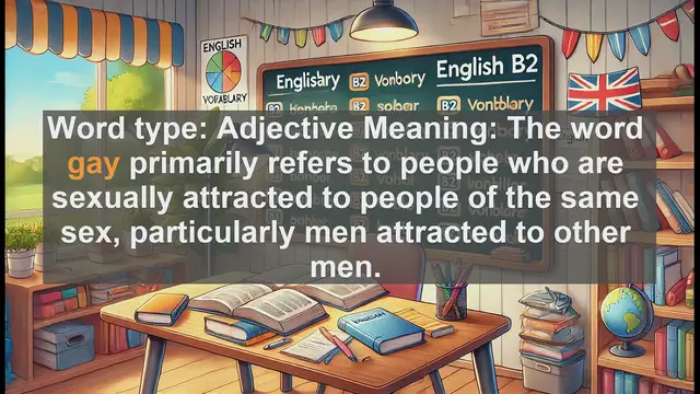 Video thumbnail for 1500 Must Know CEFR B2 Vocabulary - The Evolution and Meaning of the Word 'Gay' in English