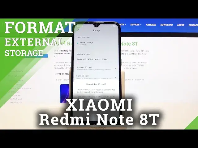 'Video thumbnail for How to Format SD Card XIAOMI Redmi Note 8T – Delete External Memory'