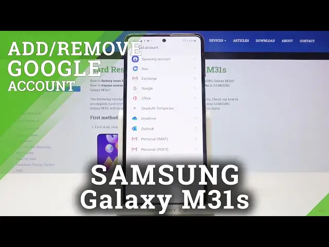 'Video thumbnail for How to Add and Remove Google Account on SAMSUNG Galaxy M31s – Manage Google Account'