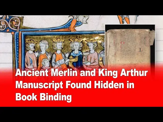 Video thumbnail for Ancient Merlin and King Arthur Manuscript Found Hidden in Book Binding 📜👑