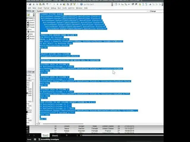 Video thumbnail for Excel Tips - How To - Dynamic Data Filters Using  Textbox and Listbox on Userform with VBA