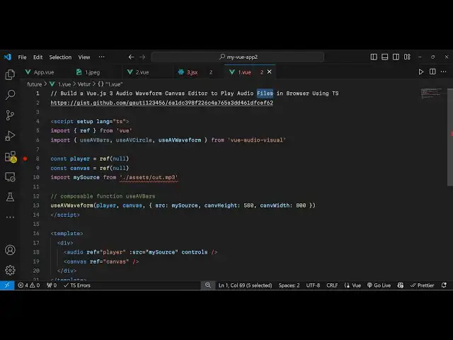 Video thumbnail for Build a Vue.js 3 Audio Waveform Canvas Editor to Play Audio Files in Browser Using TS