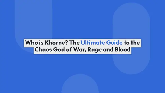 Video thumbnail for Khorne, The Blood God