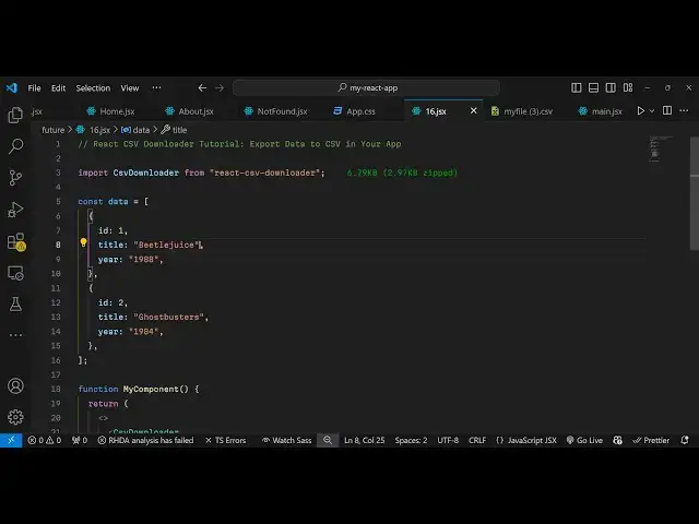 Video thumbnail for React CSV Downloader Tutorial Export Data to CSV in Your App Using react-csv-downloader Library