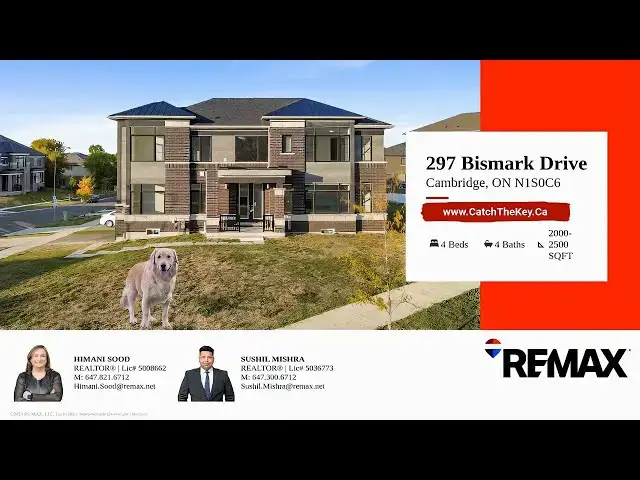 Video thumbnail for 297 Bismark Dr Cambridge ON | Quick Aerial + Photo Tour