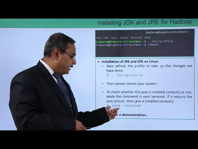 Video thumbnail for Installing JDK and JRE for Hadoop