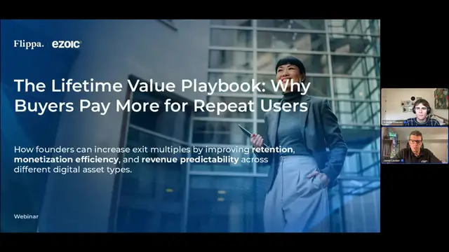 Video thumbnail for Webinar: The Lifetime Value Playbook - Why Buyers Pay More for Repeat Users