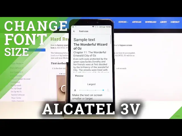 'Video thumbnail for How to Change Font Size in ALCATEL 3V – Display Settings'