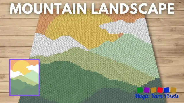 Video thumbnail for FREE GRAPH Mountain Landscape C2C & Tapestry Crochet Pattern | Magic Yarn Pixels
