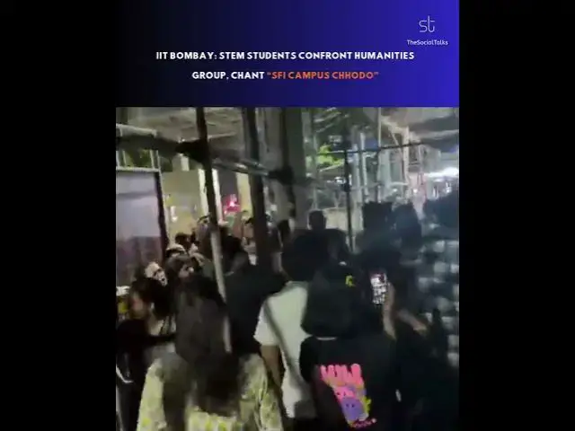 Video thumbnail for IIT Bombay: STEM Students Confront Humanities Group, Chant “SFI Campus Chhodo”