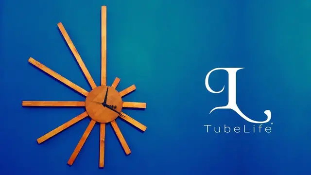 Video thumbnail for Modern Live Edge Wall Clock | wooden clock