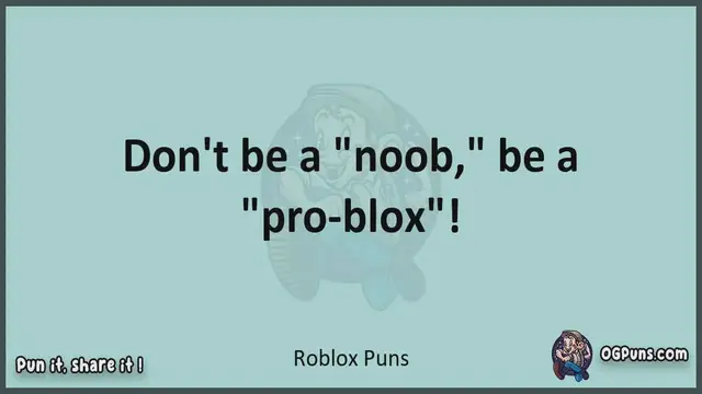 Video thumbnail for Roblox - Jokes, Puns, Wordplays, and Laughter