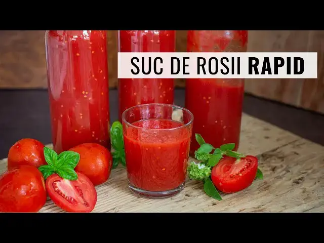 Video thumbnail for Suc de roșii pentru iarnă. Rețeta rapidă de suc de roșii la blender sau la robot | Bucate Aromate