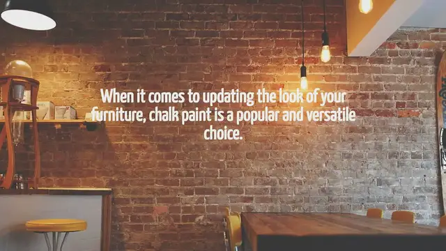 Video thumbnail for How To Use Chalk Paint On Furniture