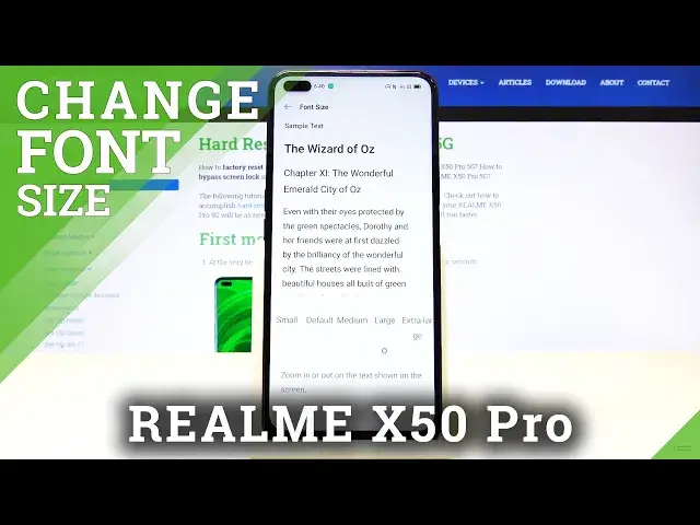 'Video thumbnail for How to Set Up Text Size in Realme X50 Pro – Adjust Font Size'