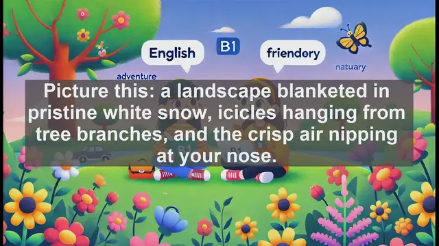 Video thumbnail for 2500 Must Know CEFR B1 Vocabulary - Winter: Exploring the Cold Season's Meaning and Usage