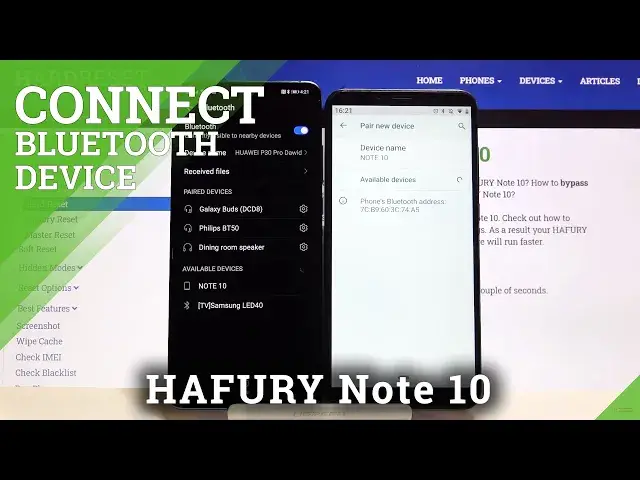 Video thumbnail for How to Connect HAFURY Note 10 with Device via Bluetooth – Find Bluetooth Connection Options