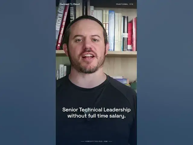 Video thumbnail for A Fractional CTO: Right for Some, a Waste of Money for Others