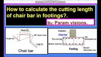 Video thumbnail for How to calculate the cutting length of the chair bar in footings?/ The cutting length of bar chair.