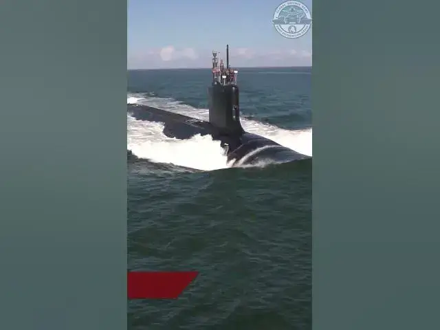 'Video thumbnail for U S Navy's new Virginia-Class submarine USS Massachusetts first sea trials'